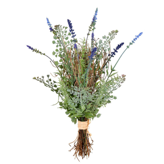 Vickerman 20.5" Artificial Lavender Bush.: Green / Plastic / 20.5"