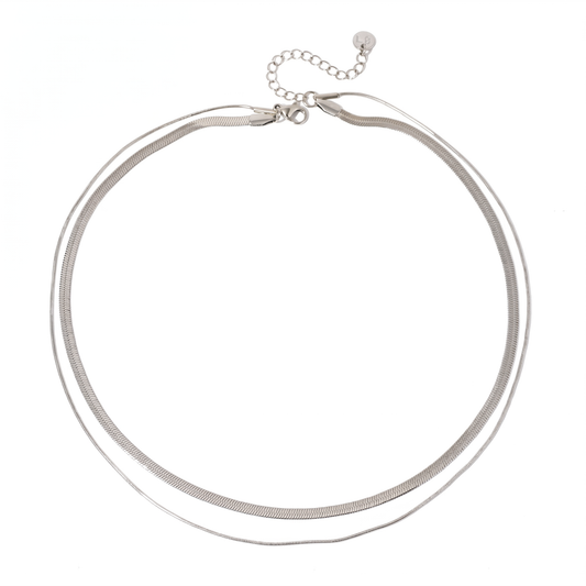 Brooke Layered Chain Silver