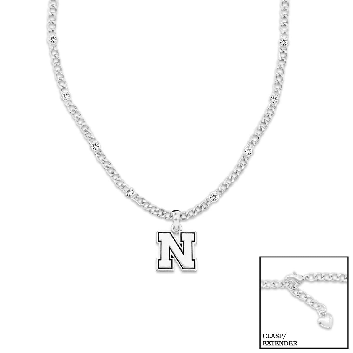 Nebraska Huskers Lydia Silver Necklace