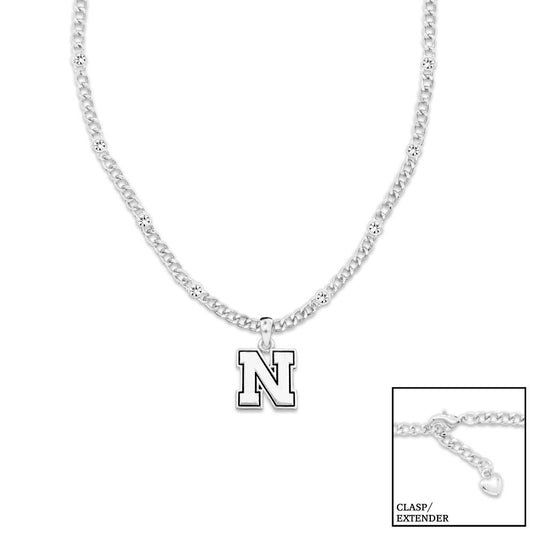 Nebraska Huskers Lydia Silver Necklace