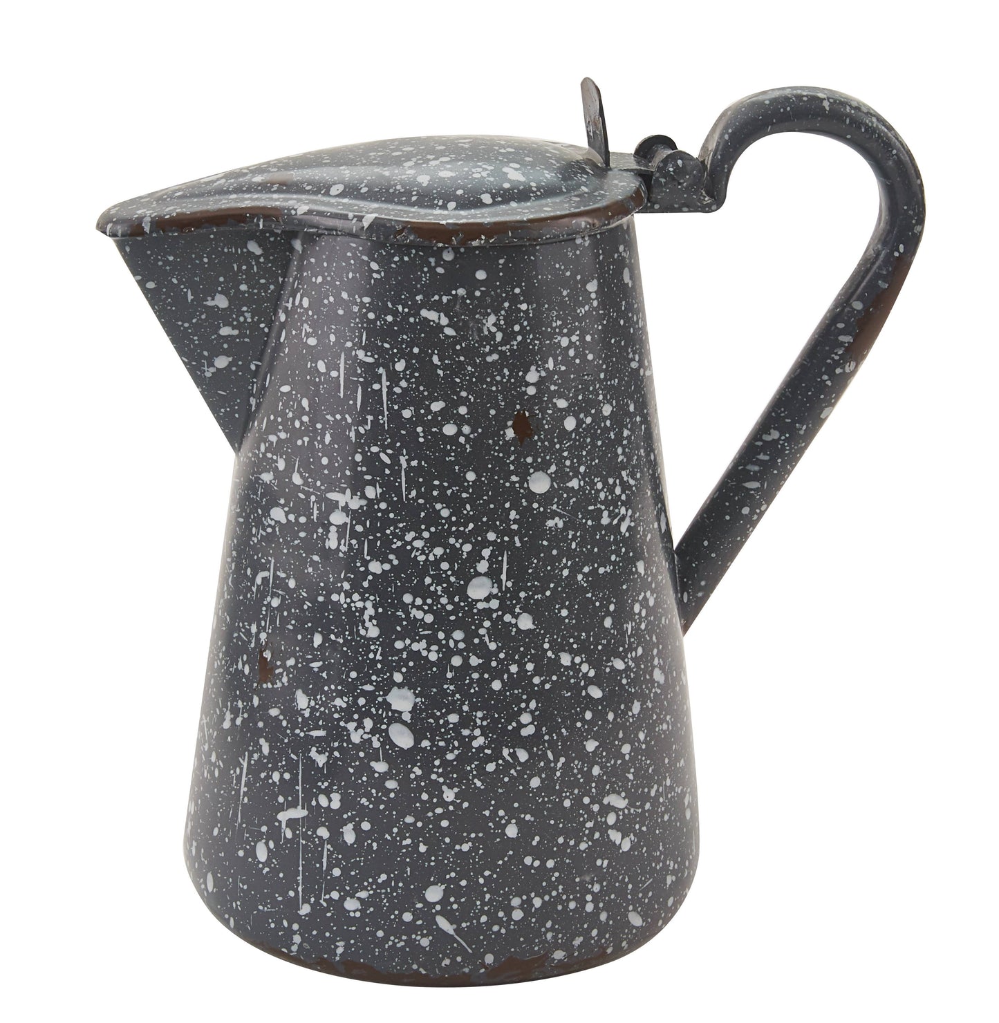 Granite Enamelware Pitcher with Lid - Gray