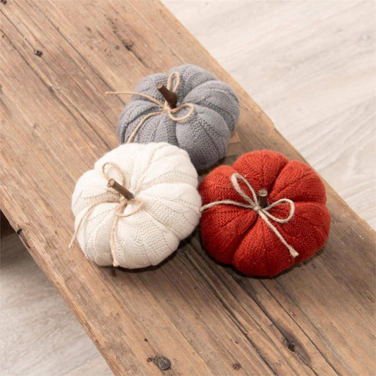 Sweater Knit Small Pumpkins (Pk/03 Ast)