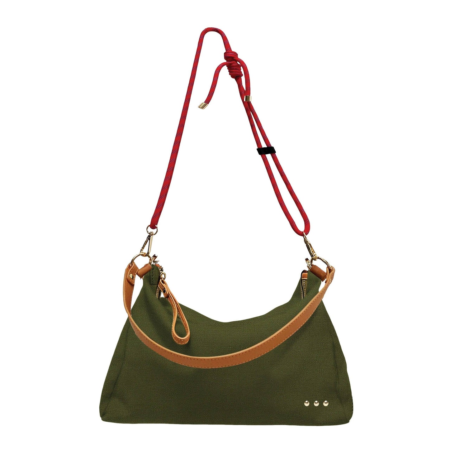 Cosette Canvas Shoulder Bag: Olive