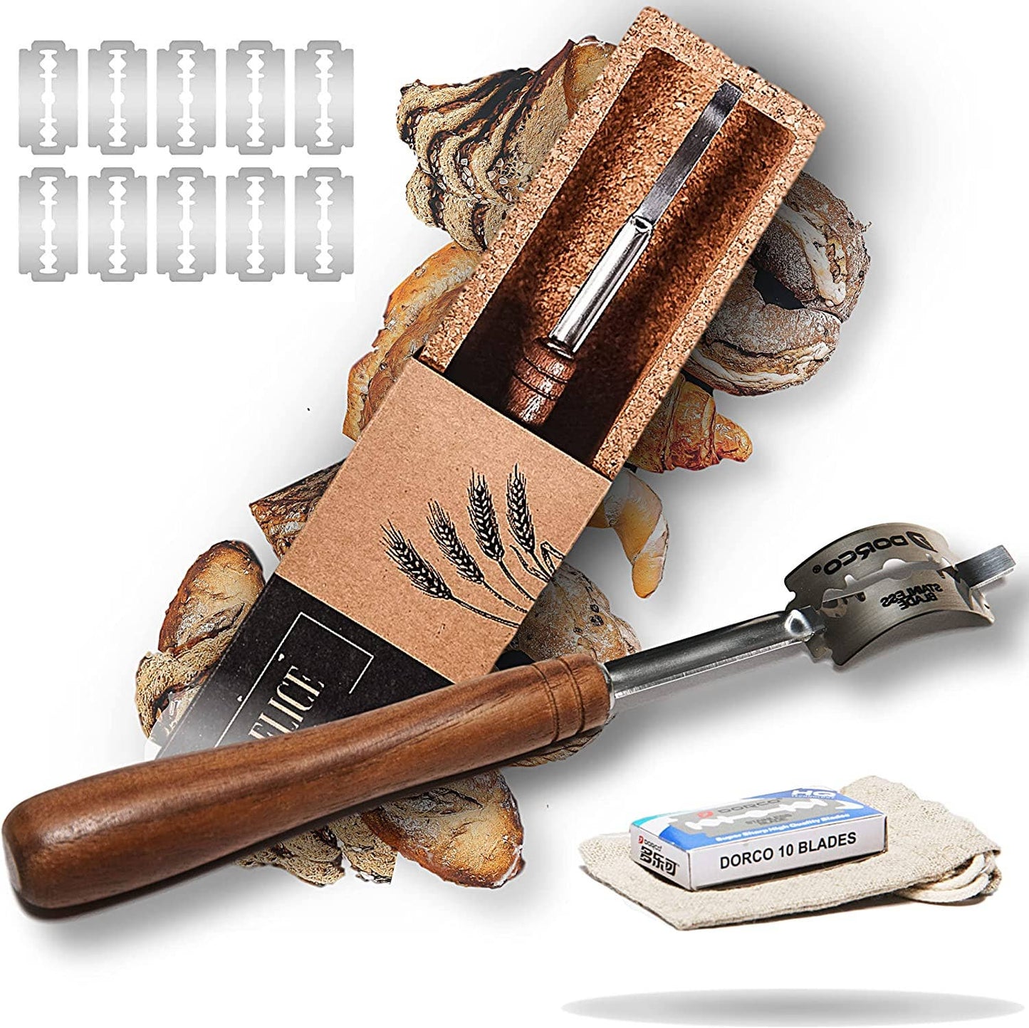 Bread Lame Handcrafted in Walnut Wood With Storage & Blades