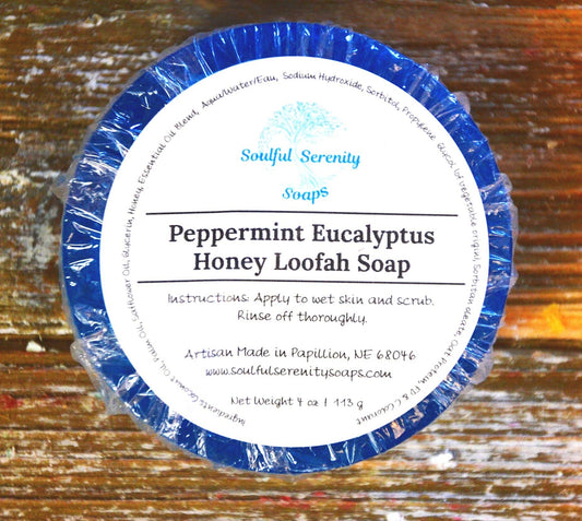 Honey Loofah Soaps: Peppermint + Eucalyptus