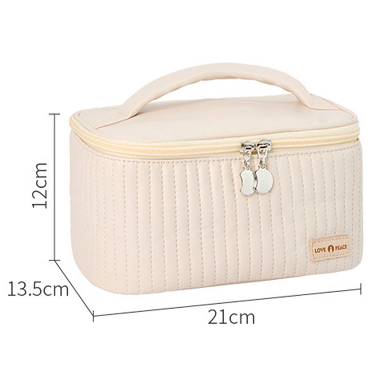 SOLID COLOR SQUARE MAKEUP BAG PURPLE