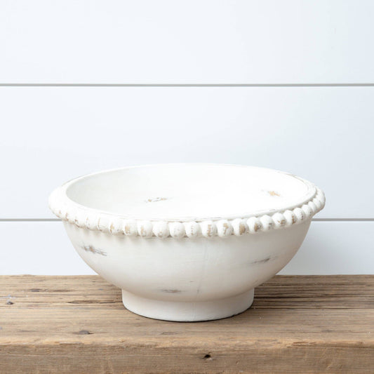 White Beaded Bowl