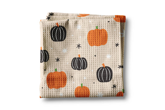 Pumpkin Retro Halloween Fall Towel Waffle