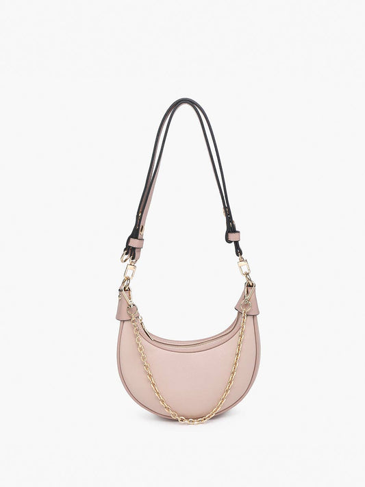 Zora Moon Shoulder Bag w/ Chain | M2503 : Mauve