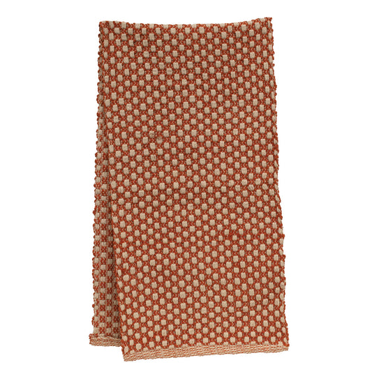 Pumpkin  & Cream Cottage Weave Long Runner