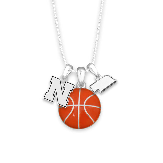 Nebraska Huskers Basketball Focus Necklace