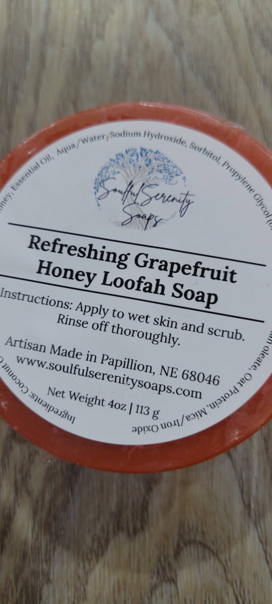 Refreshing Grapefruit Honey Loofah Soap