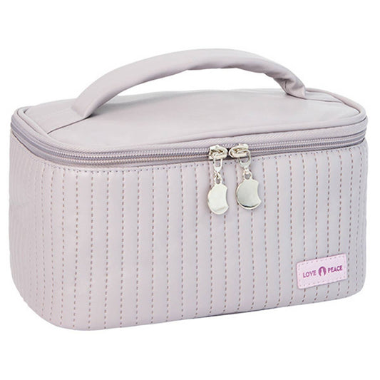 SOLID COLOR SQUARE MAKEUP BAG PURPLE