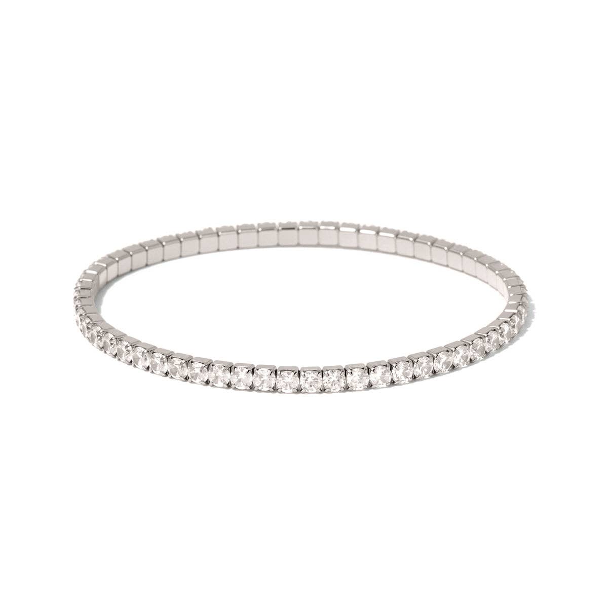 Valentina Tennis Bracelet - Silver