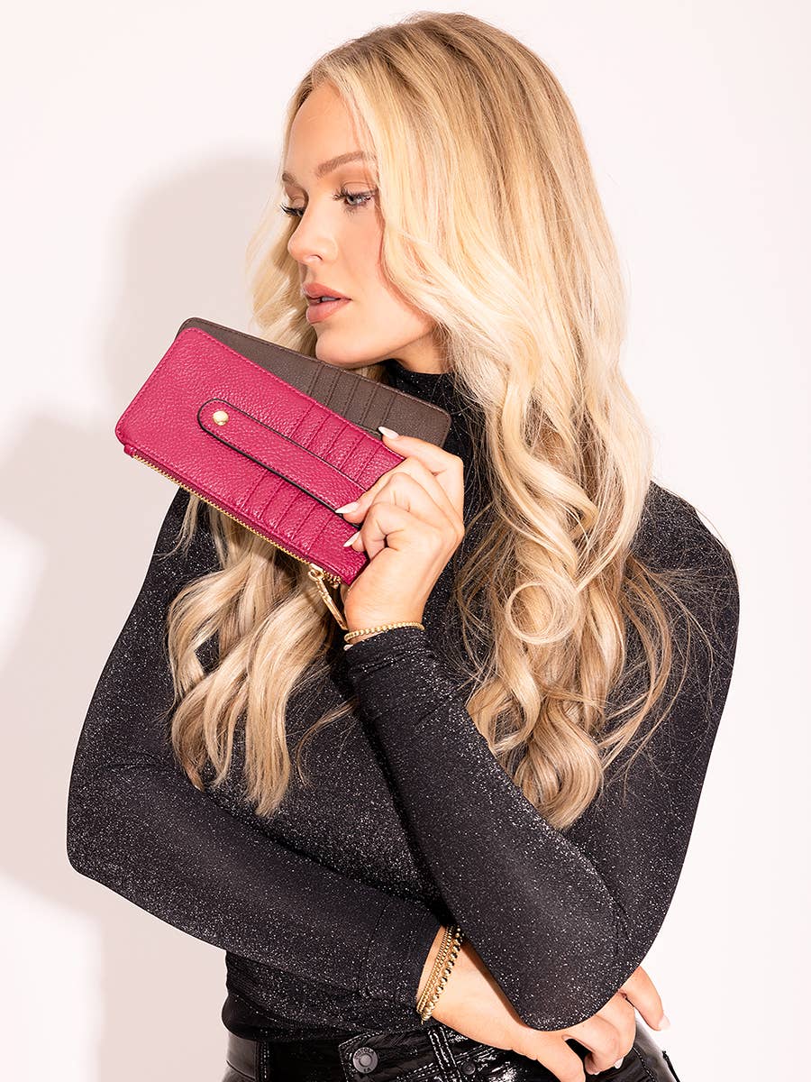 Saige Slim Card Holder Women's Wallet: White