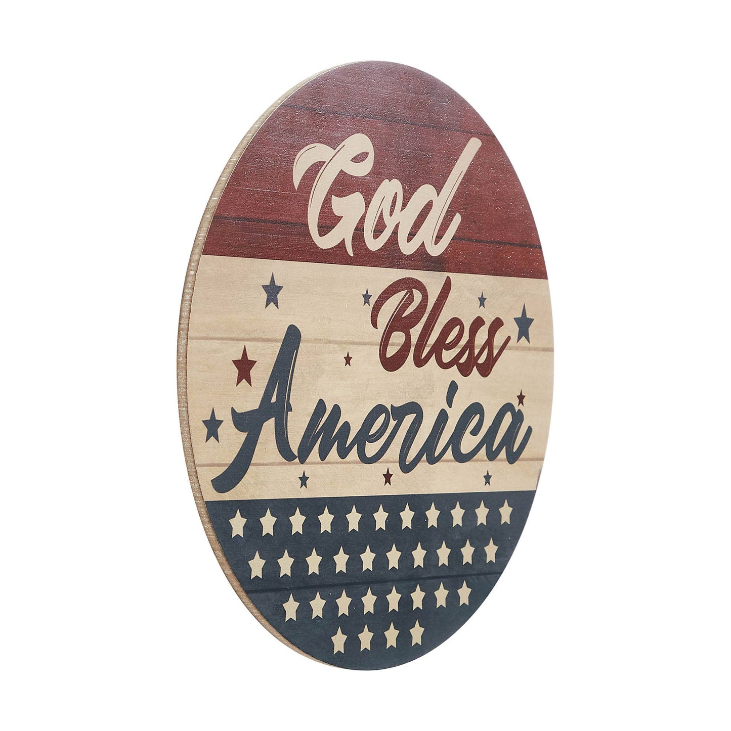 God Bless America Wall Hanging 11 Inch Diameter