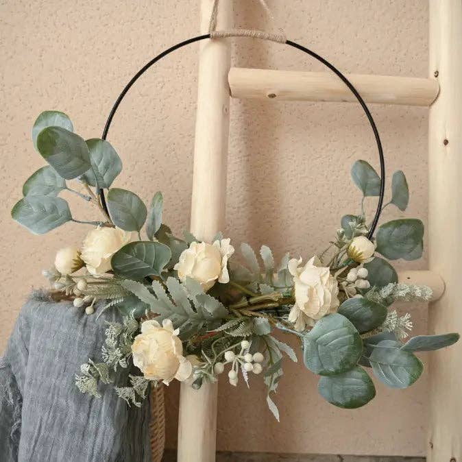 Artificial Flower Wreath: Pink