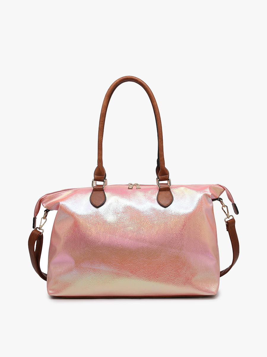 River Printed Duffle/Weekender: Cheetah-Rose