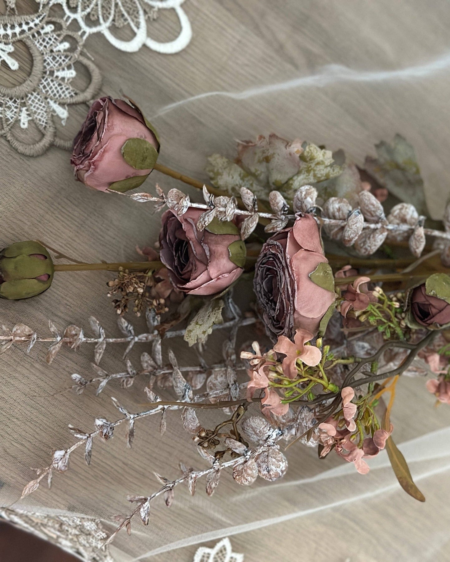 Artificial Mixed Flower Bouquet: Purple