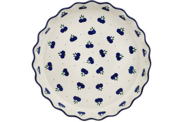 Fluted Pie Dish 10" Wild Blueberry