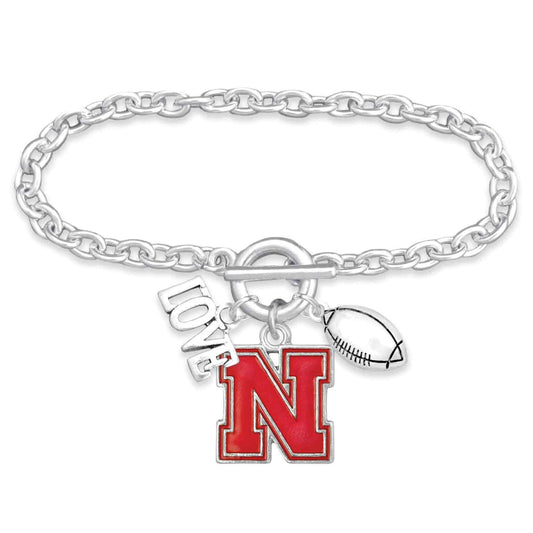 Nebraska Huskers Touchdown Bracelet