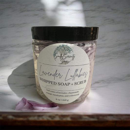 Lavender Lullabies Whipped Soap + Scrub
