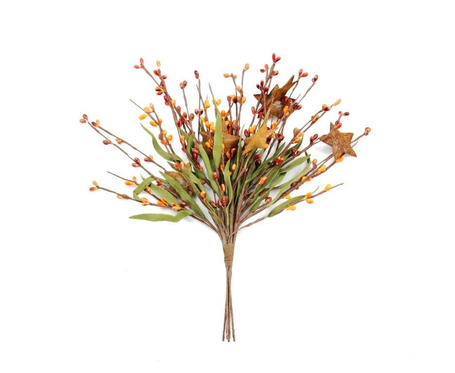 Rice Berry Pick W/Stars, 12in, Hw, Sunset/Orange
