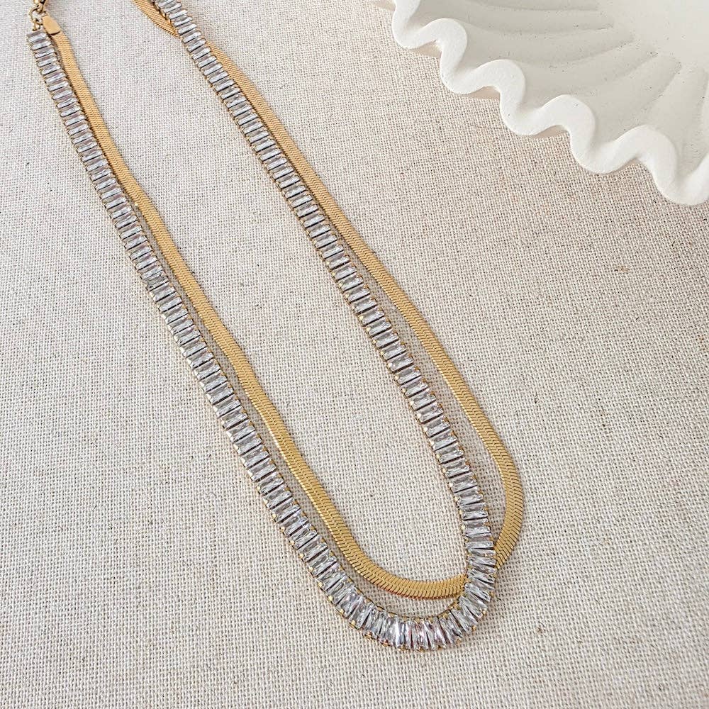 Pinch Me Layered Necklace - Gold