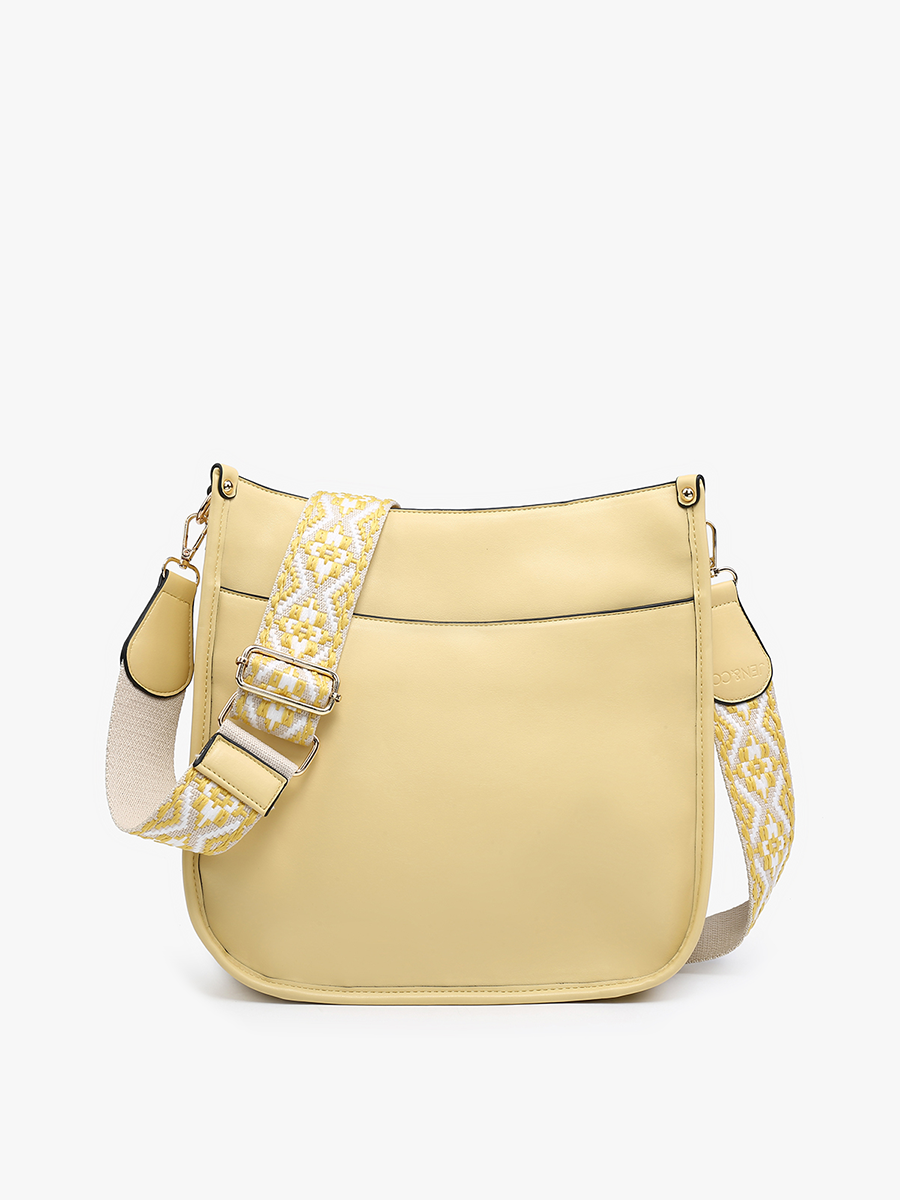 Chloe Crossbody with Guitar Strap: Pale Yellow