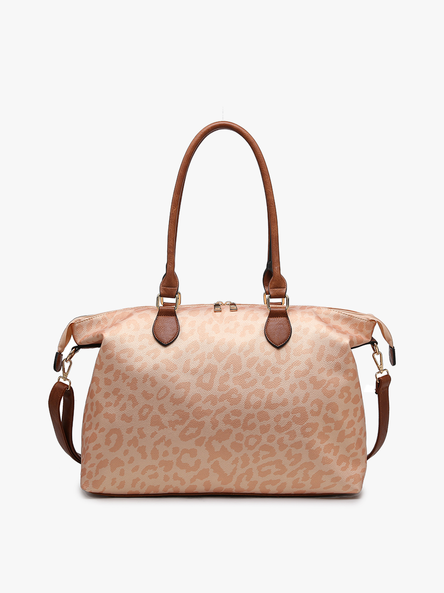 River Printed Duffle/Weekender: Cheetah-Rose