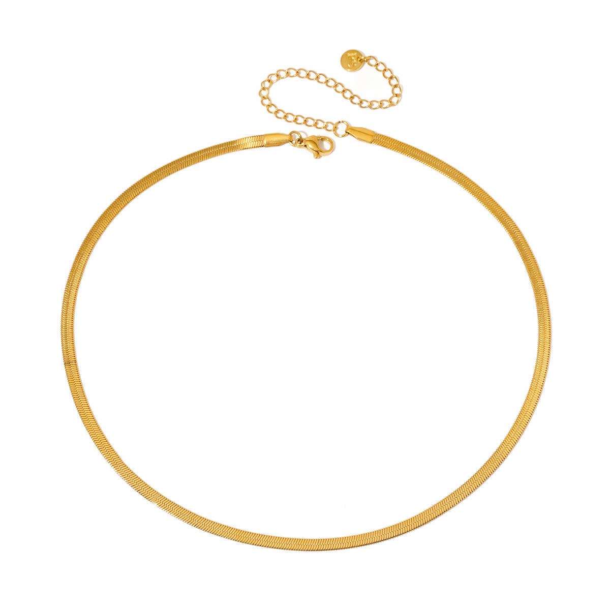 Ella Herringbone Necklace - Gold
