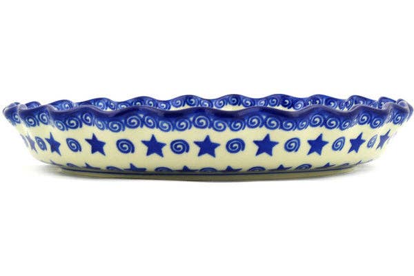 Fluted Pie Dish 10" Stars And Fireworks