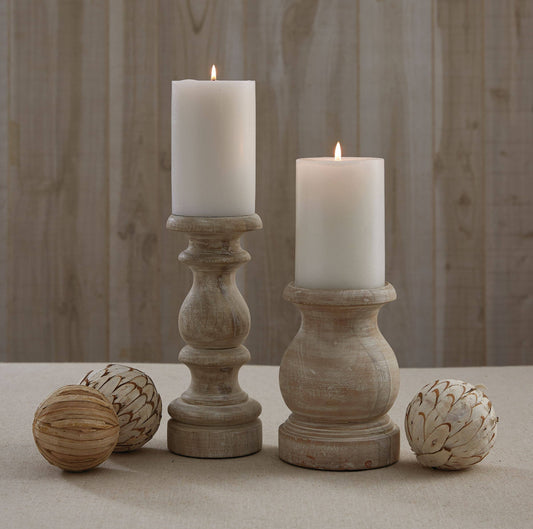 Jenny Candlestick Tall - White Washed