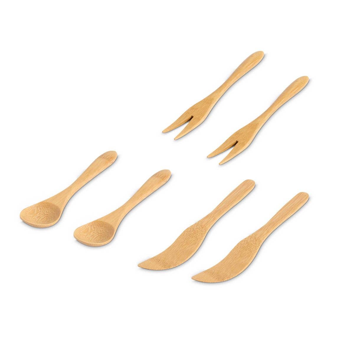 Bamboo Charcuterie and Serving Tool Set, 6-Piece