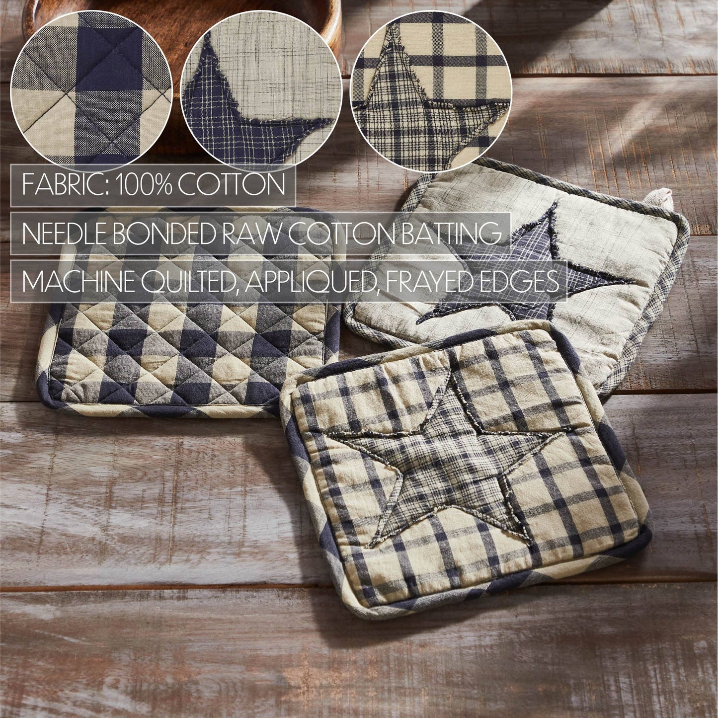 My Country Patchwork Pot Holder 8x8