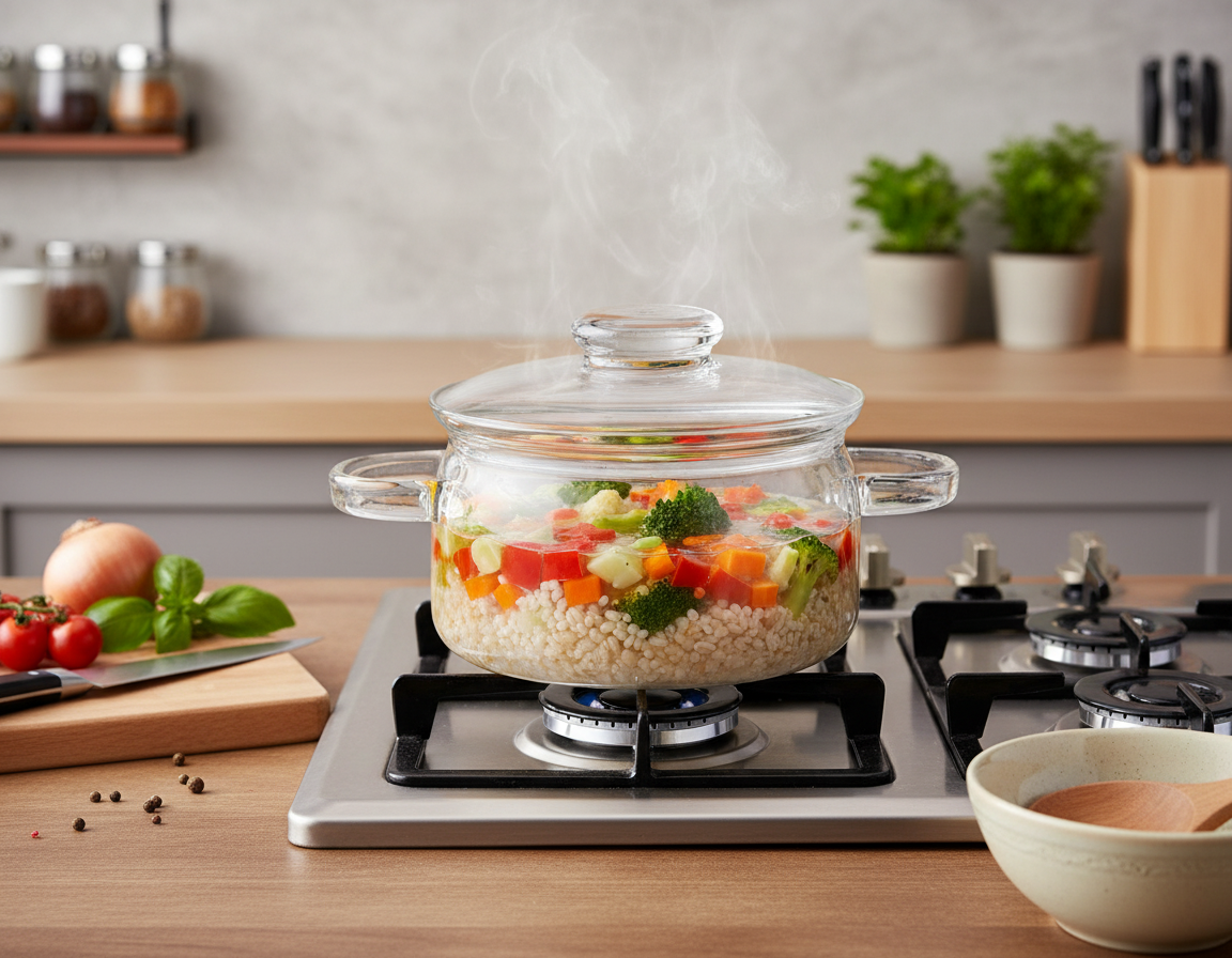 Simax - Nyko Clear Glass Pot, With Lid, 1L