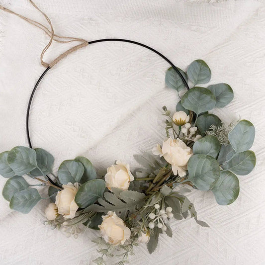 Artificial Flower Wreath: Pink