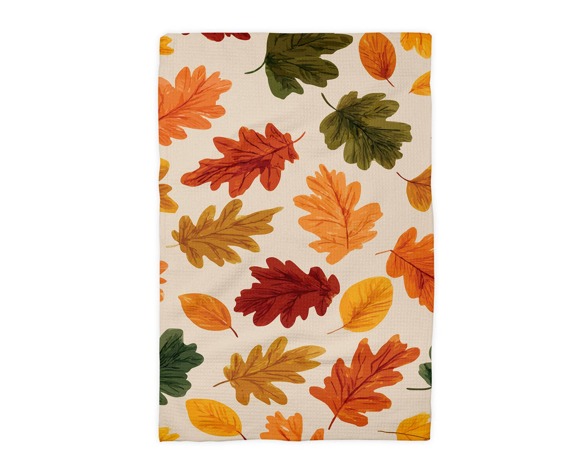Fall Autumn Leaves Foliage Towel Waffle