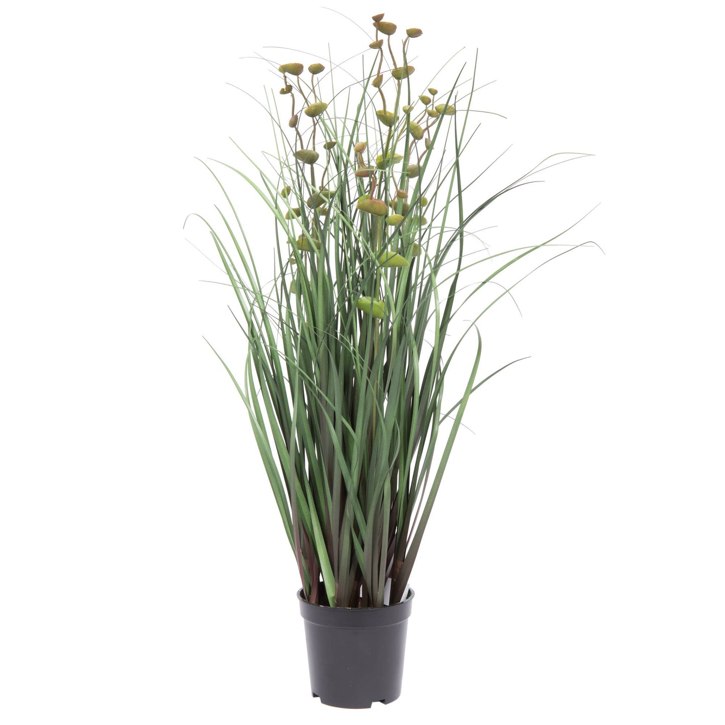 24" Artificial Potted Green Grass and Eucalyptus