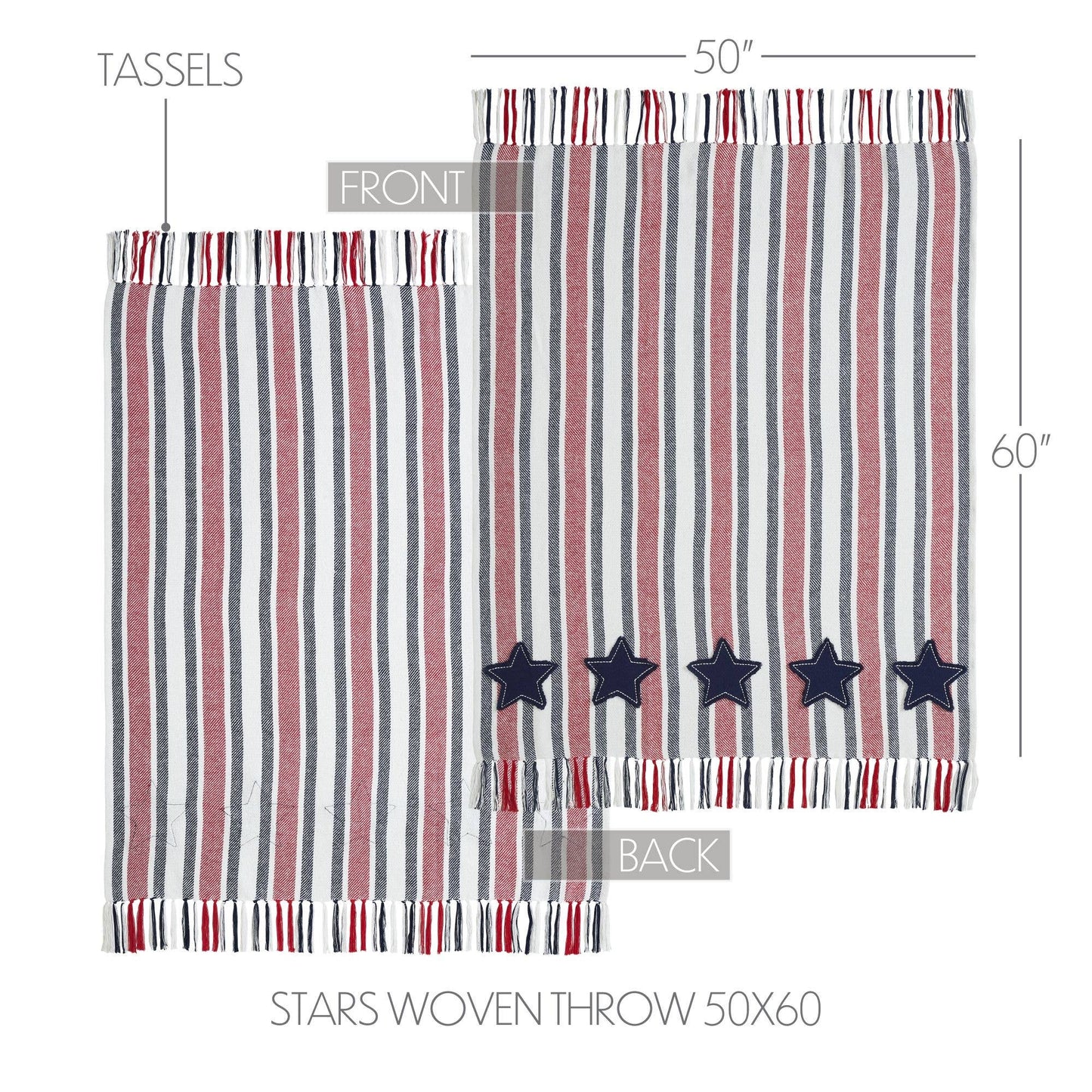 Hatteras Stars Woven Throw 50x60