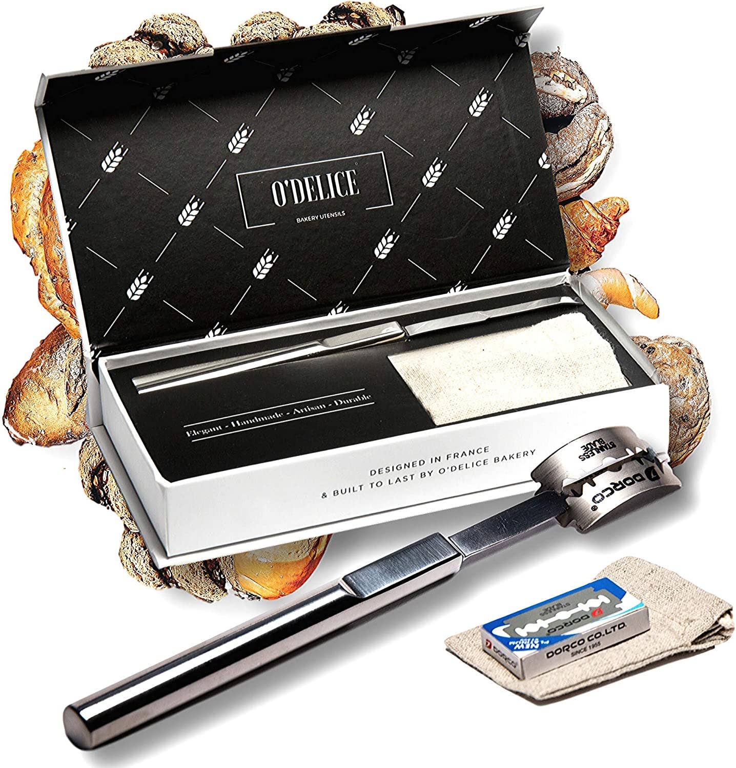 Stainless Steel Bread Lame with Storage and Blades