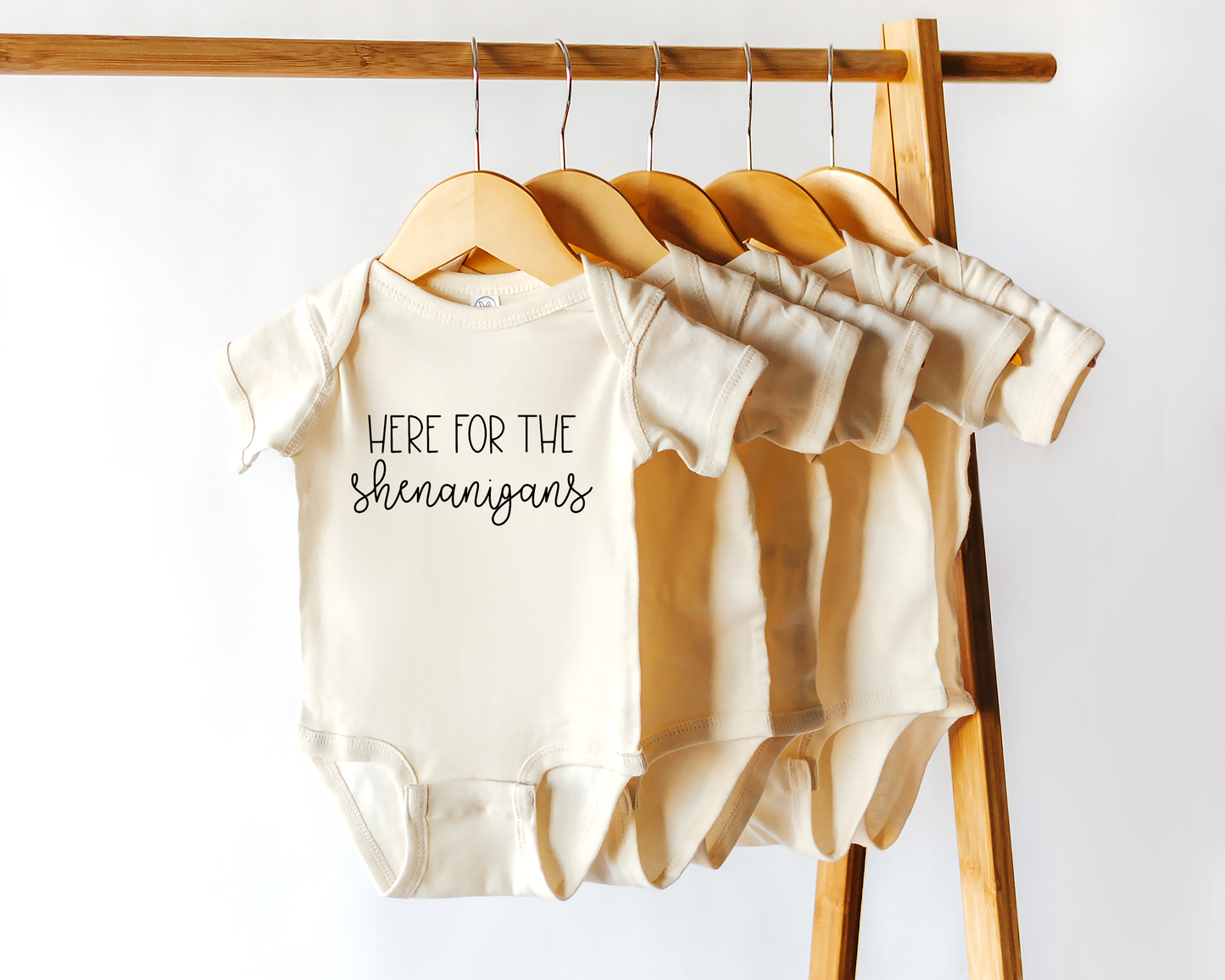 Here For The Shenanigans | 100% Cotton NB onesie
