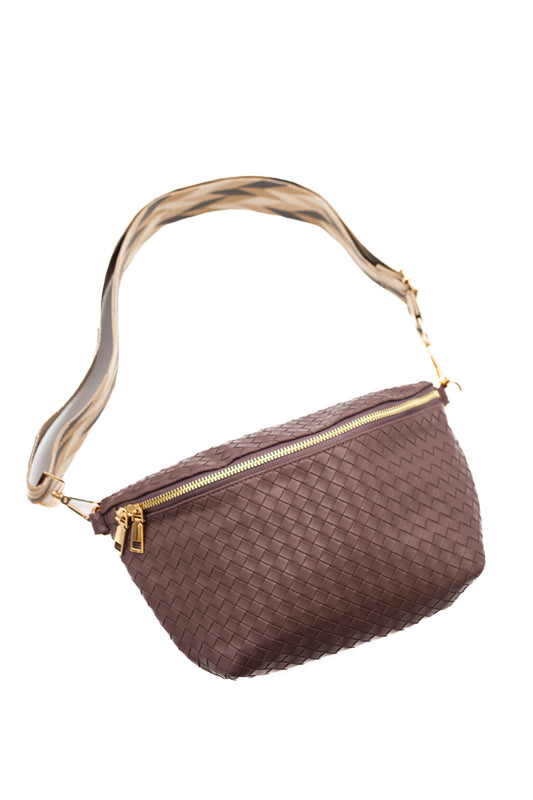 Rory Crisscross Oversized Belt Bag: Lavender Haze