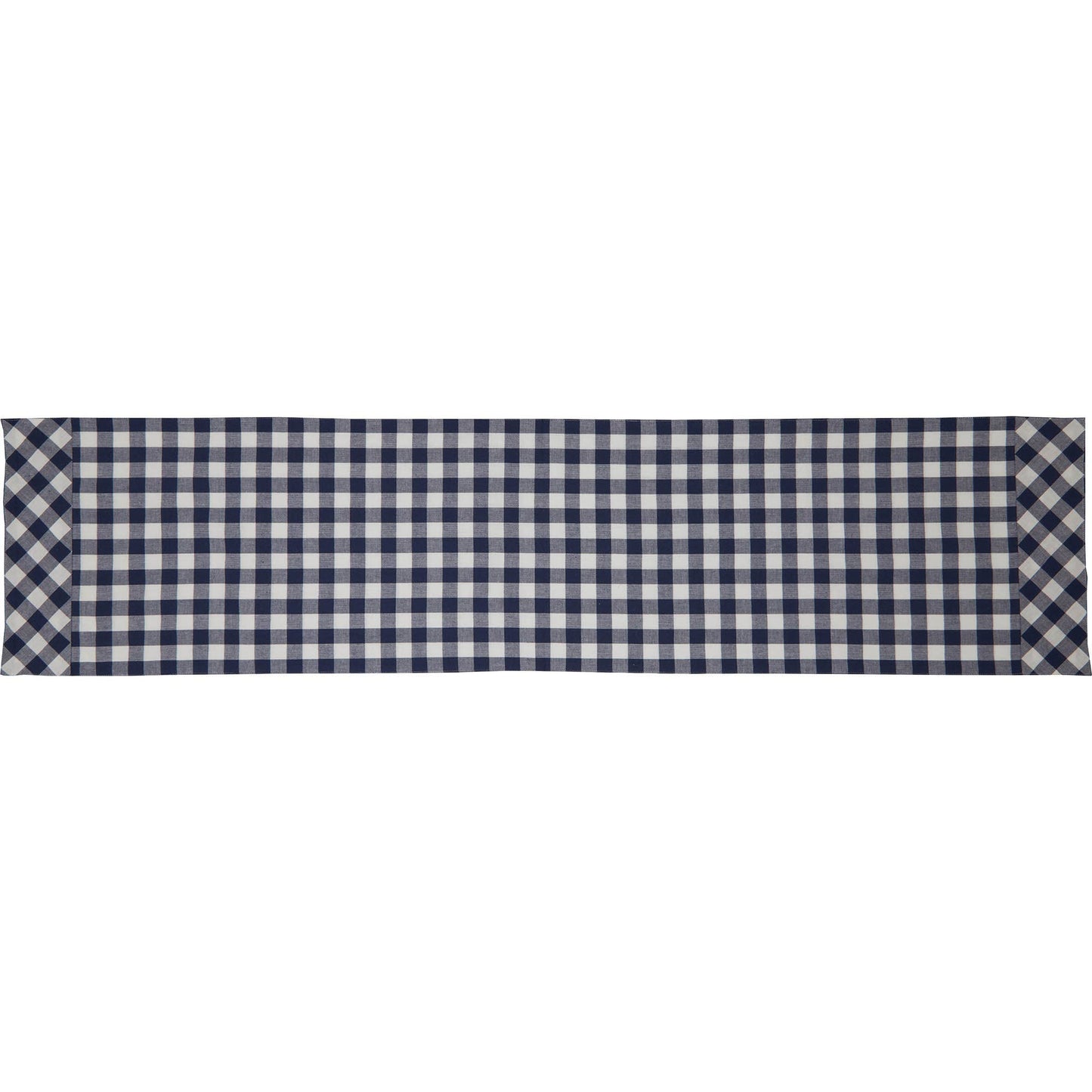 Vintage Check Blue Table Runner 36Lx13W