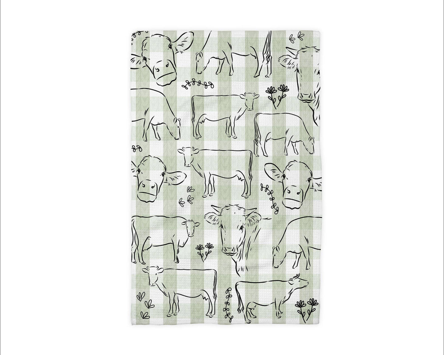 Cow Dairy Farmhouse Rustic Homestead Kitchen Towel Waffle
