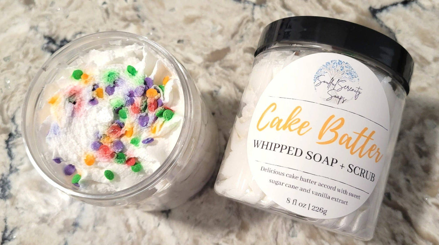 Cake Batter Whipped Soap + Scrub: Full (8 oz)