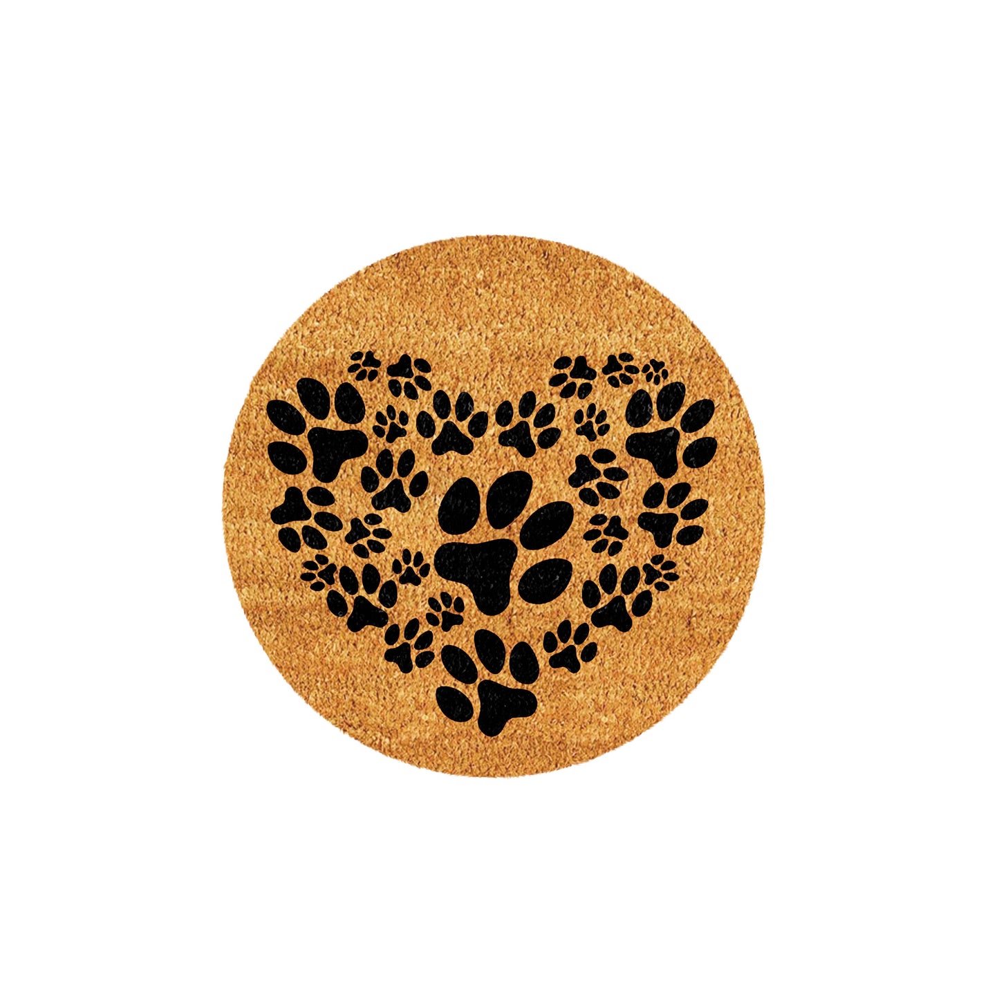 24" x 36" Rubber Doormat Interchangeable Insert: Heart Paws