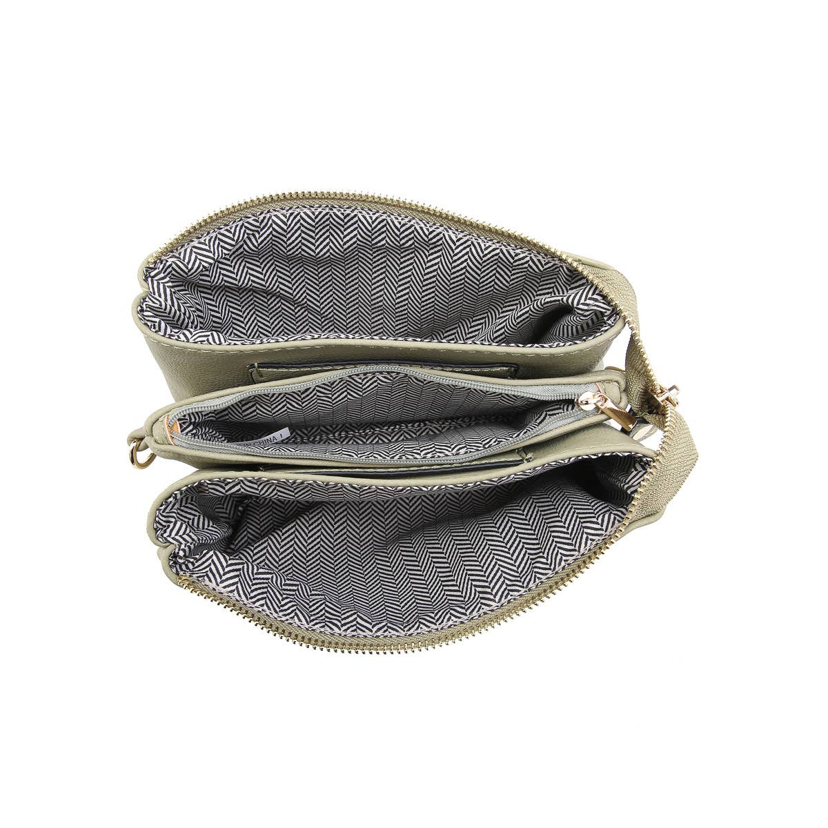 Riley Cow 3 Compartment Crossbody/Wristlet