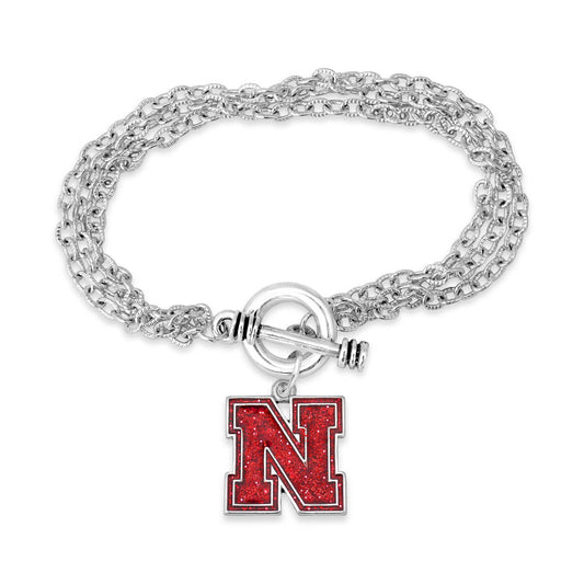 Nebraska Cornhuskers Game Day Glitter Bracelet