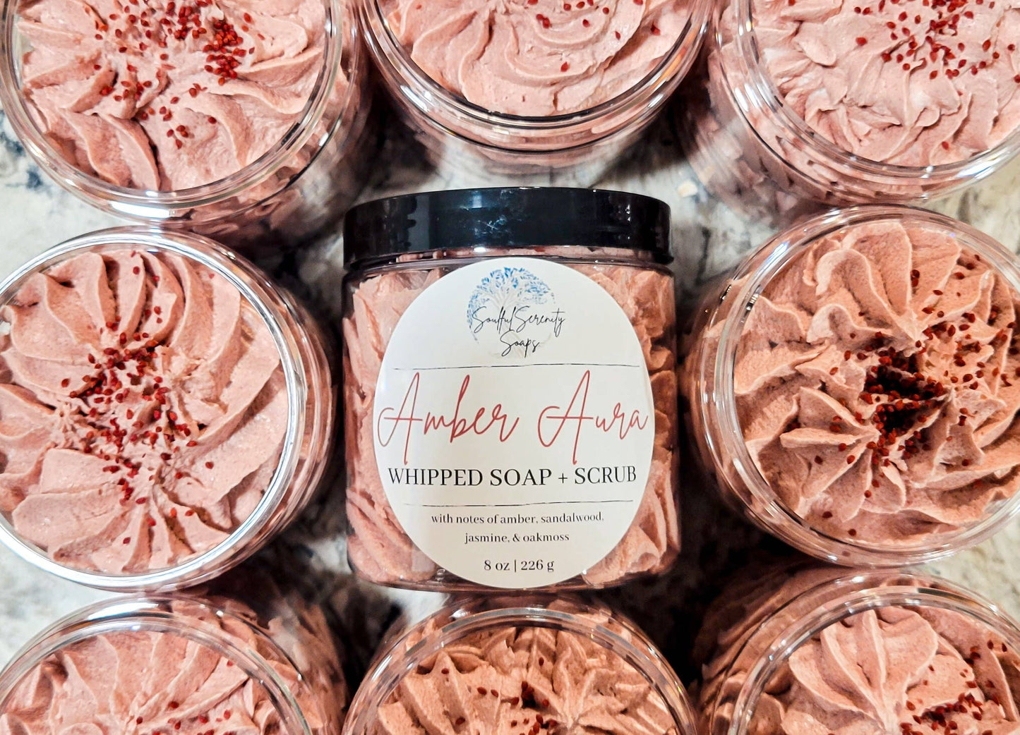 Amber Aura Whipped Soap + Scrub